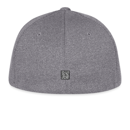 EPAEQ Flexfit Fitted Melange Baseball Cap [Red/White Text] - light heather gray