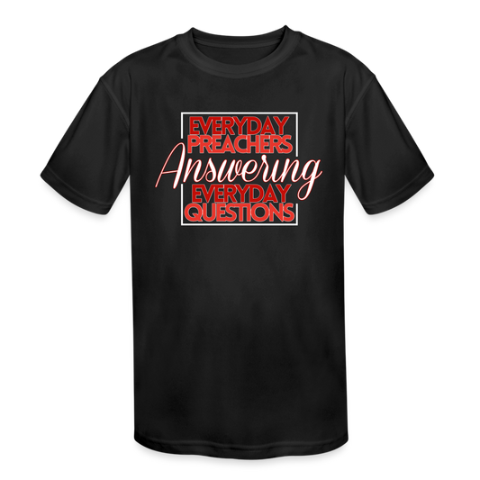 EPAEQ Kids' Moisture Wicking Performance T-Shirt [Red/White Text] - black