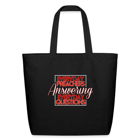 EPAEQ Eco-Friendly Cotton Tote [Red/White Text] - black