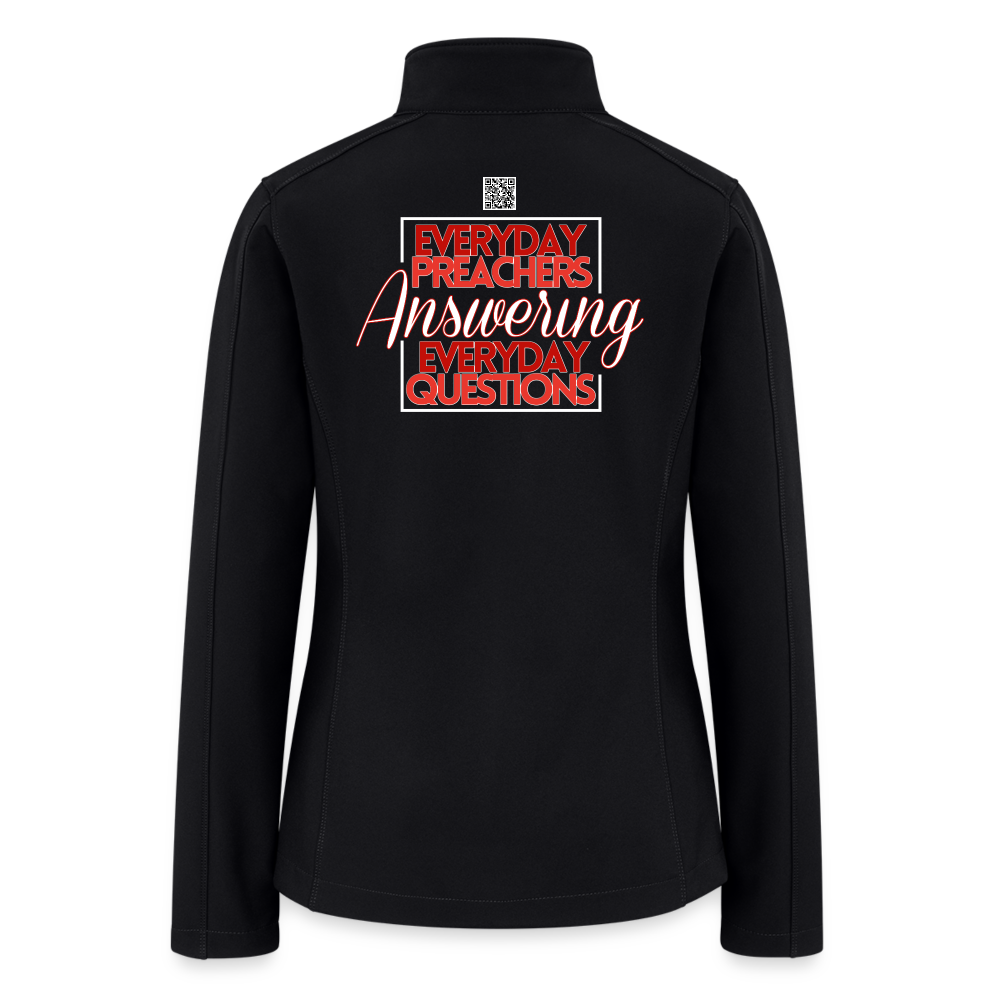 EPAEQ Women’s Soft Shell Jacket [Red/White Text] - black