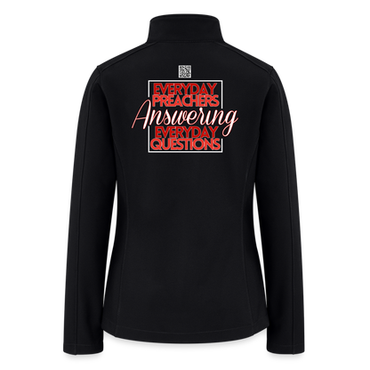 EPAEQ Women’s Soft Shell Jacket [Red/White Text] - black