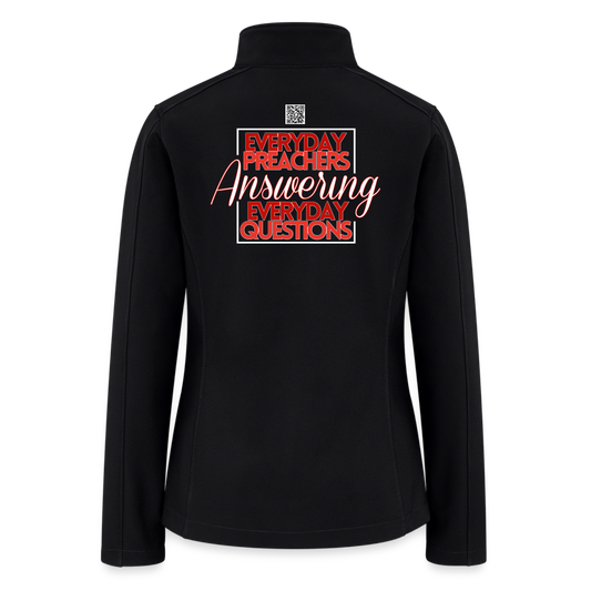 EPAEQ Women’s Soft Shell Jacket [Red/White Text] - black