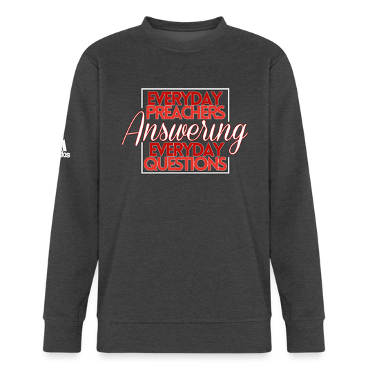 EPAEQ Adidas Unisex Fleece Crewneck Sweatshirt [Red/White Text] - charcoal grey