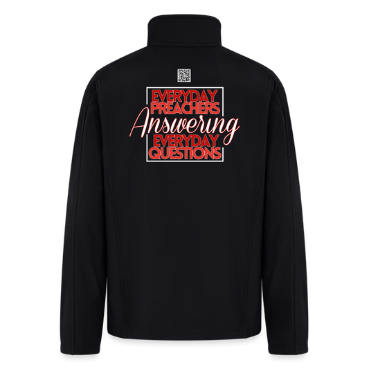 EPAEQ Men’s Soft Shell Jacket [Red/White Text] - black