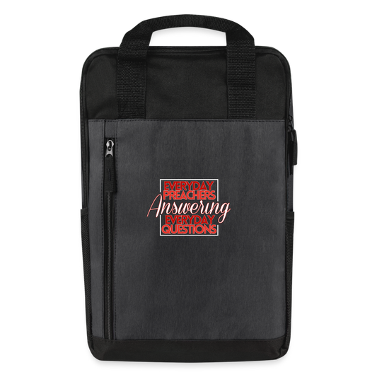 EPAEQ Laptop Backpack [Red/White Text] - heather dark gray/black