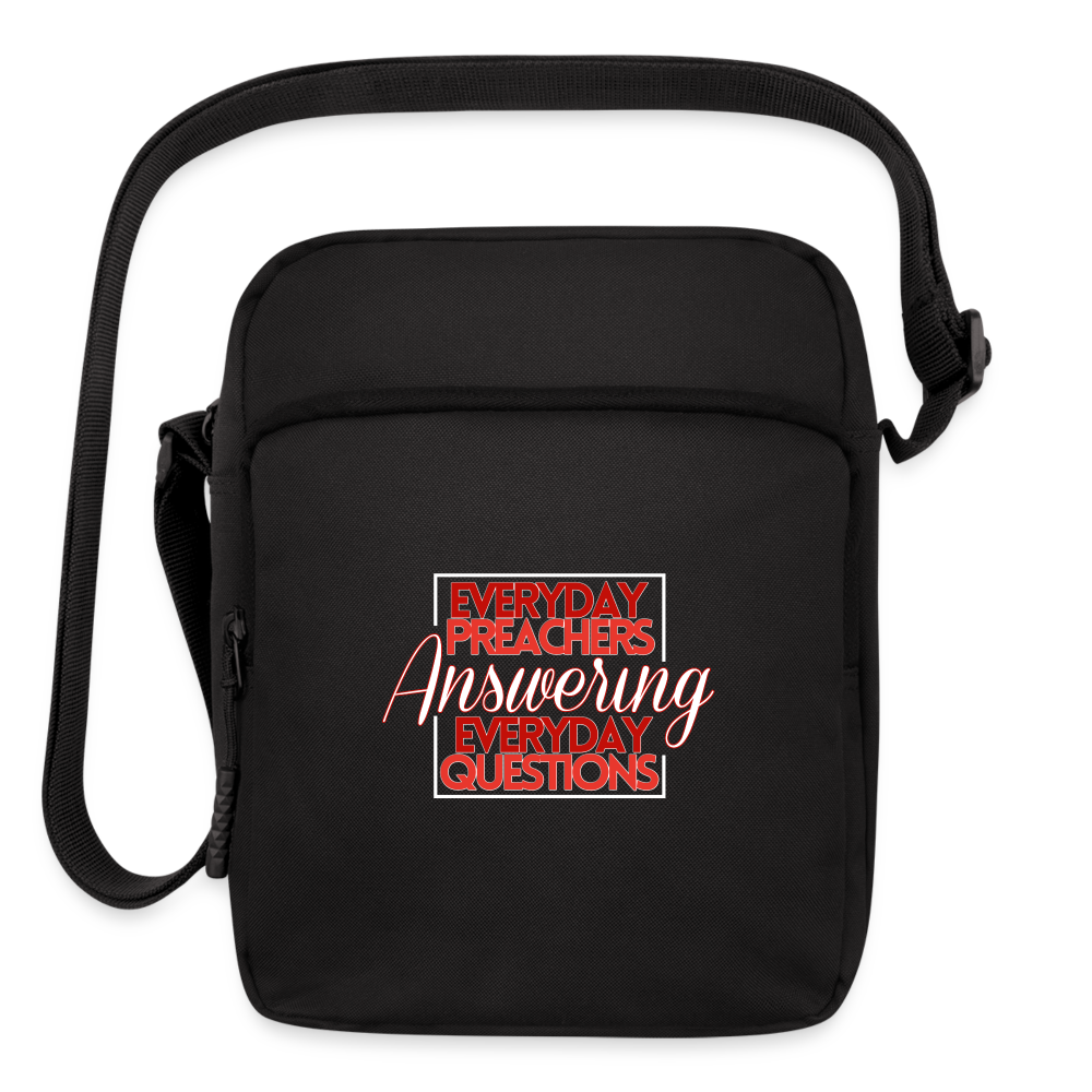 EPAEQ Upright Crossbody Bag [Red/White Text] - black