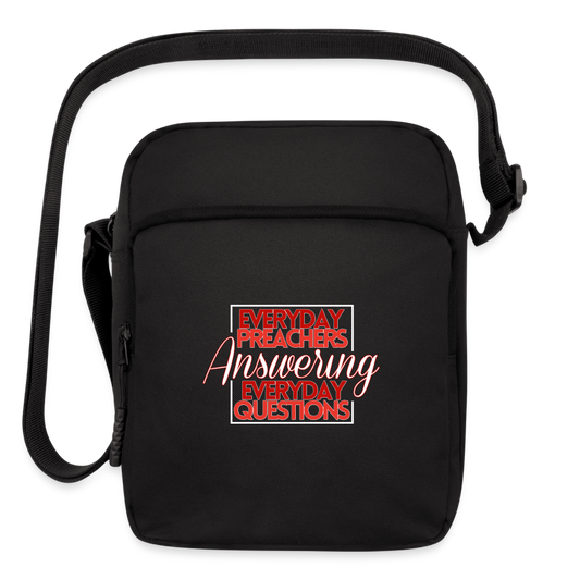 EPAEQ Upright Crossbody Bag [Red/White Text] - black