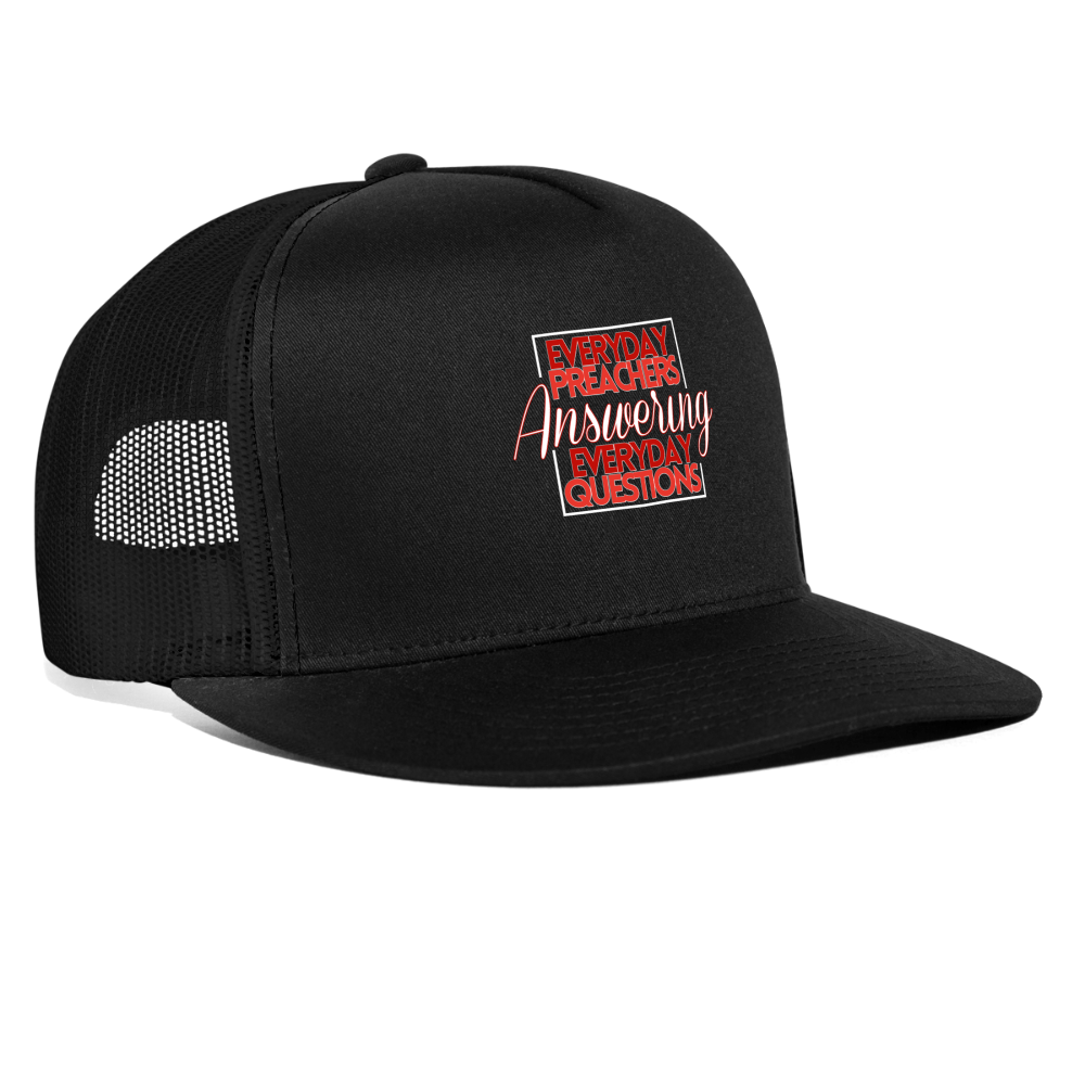 EPAEQ Trucker Cap [Red/White Text] - black/black