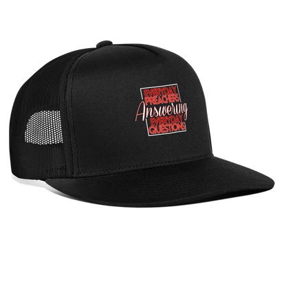 EPAEQ Trucker Cap [Red/White Text] - black/black