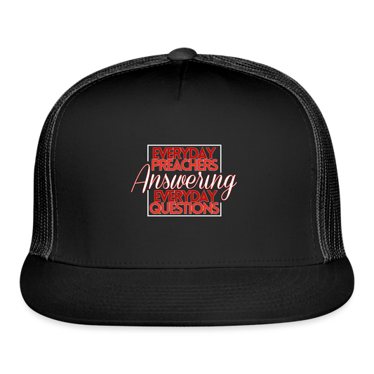 EPAEQ Trucker Cap [Red/White Text] - black/black