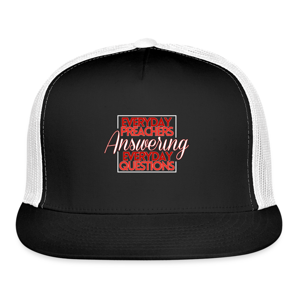 EPAEQ Trucker Cap [Red/White Text] - black/white