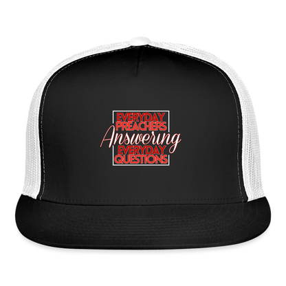 EPAEQ Trucker Cap [Red/White Text] - black/white