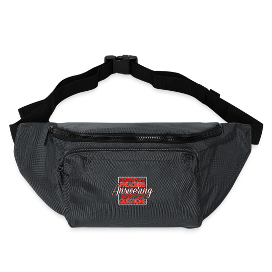 EPAEQ Large Crossbody Hip Bag [Red/White Text] - charcoal gray