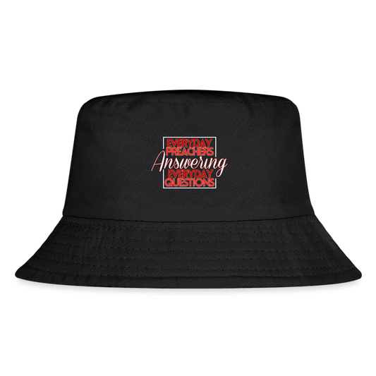 EPAEQ Kid's Bucket Hat [Red/White Text] - black