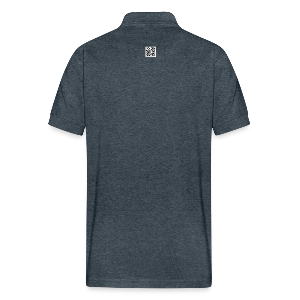 EPAEQ Gildan Unisex 50/50 Jersey Polo [Red/White Text] - deep heather