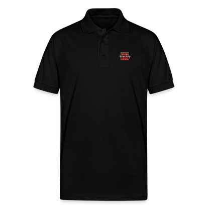 EPAEQ Gildan Unisex 50/50 Jersey Polo [Red/White Text] - black