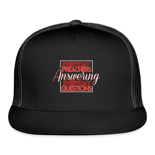 EPAEQ Trucker Cap [Red/White Text] - black/black