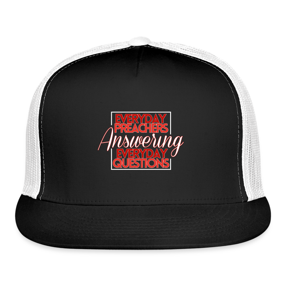 EPAEQ Trucker Cap [Red/White Text] - black/white