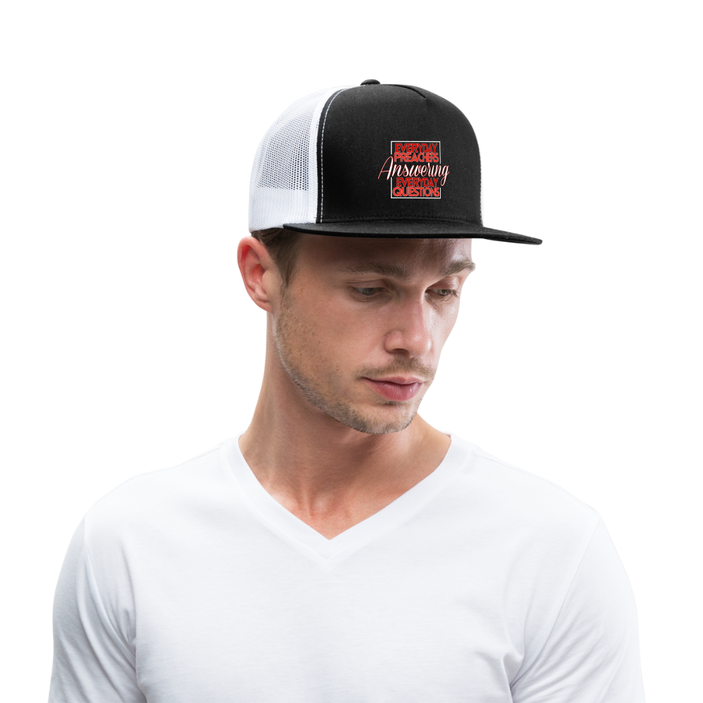 EPAEQ Trucker Cap [Red/White Text] - black/white
