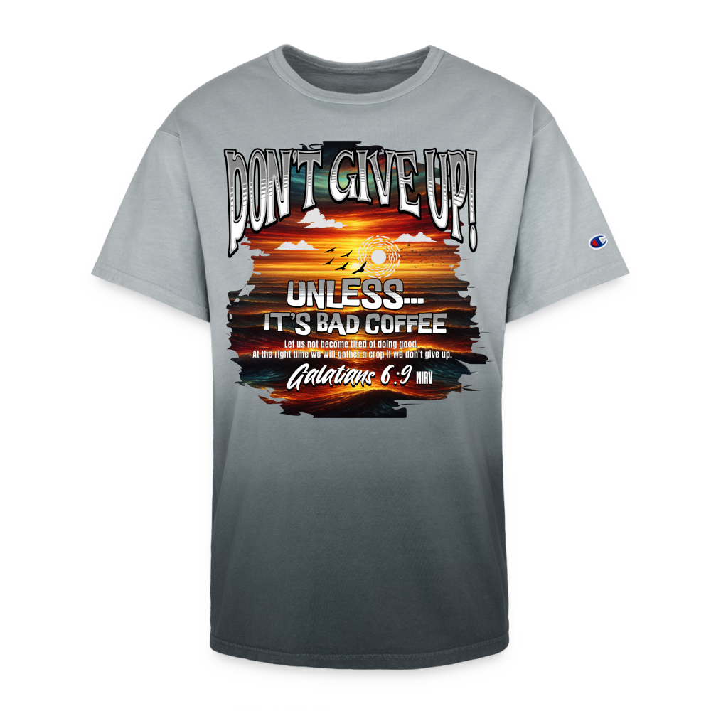 CDG - Don't Give Up! - Champion Dip Dye T-shirt - black ombre