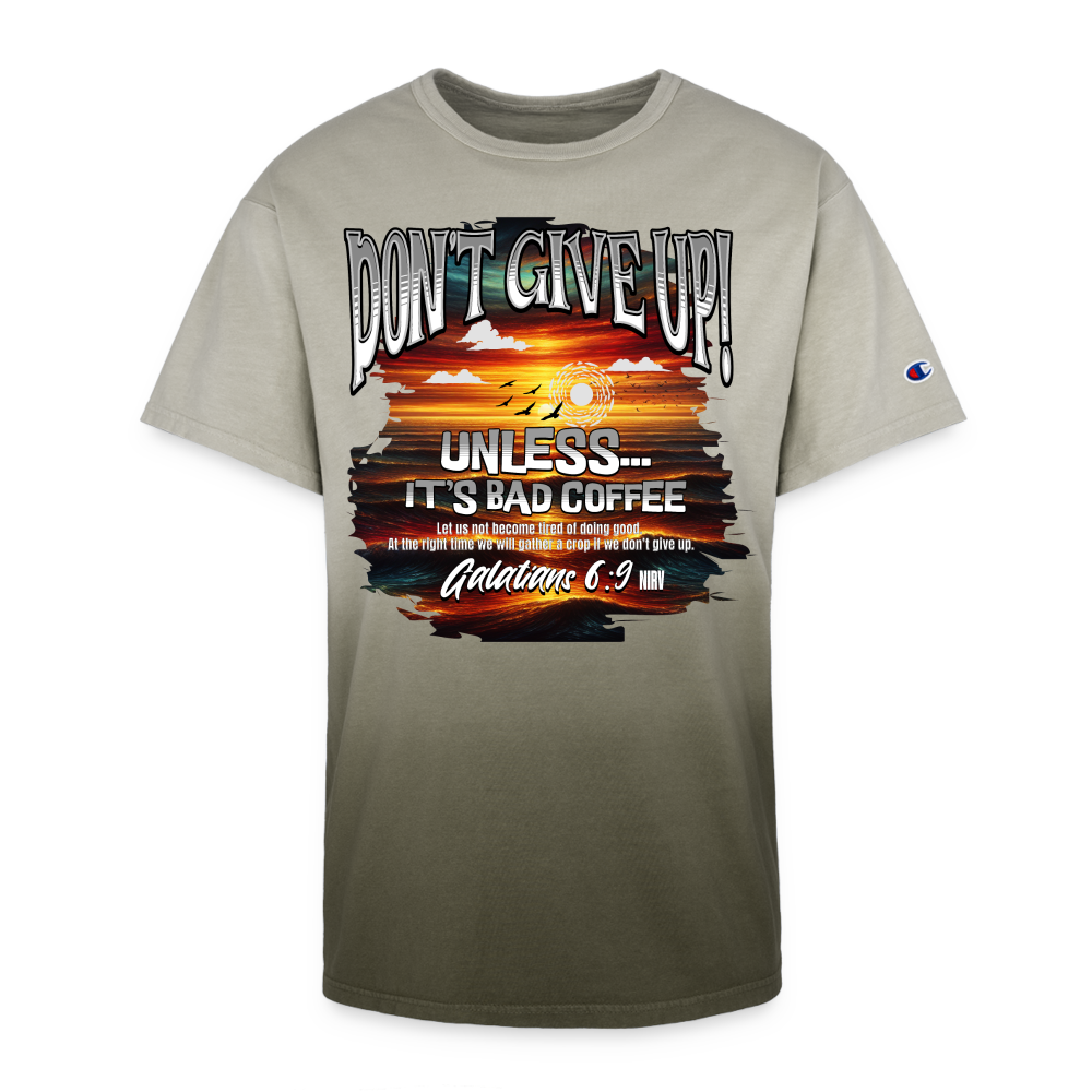 CDG - Don't Give Up! - Champion Dip Dye T-shirt - army ombre