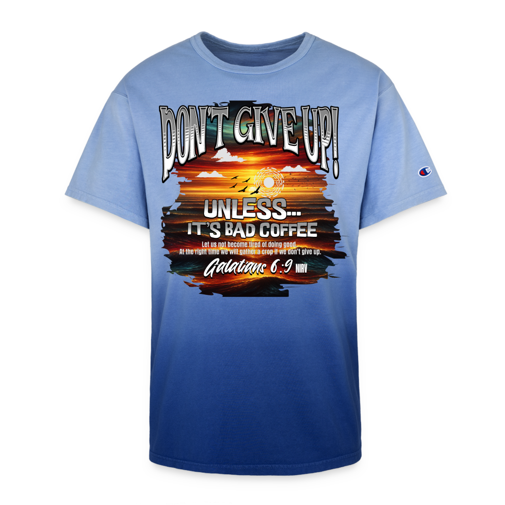 CDG - Don't Give Up! - Champion Dip Dye T-shirt - royal ombre