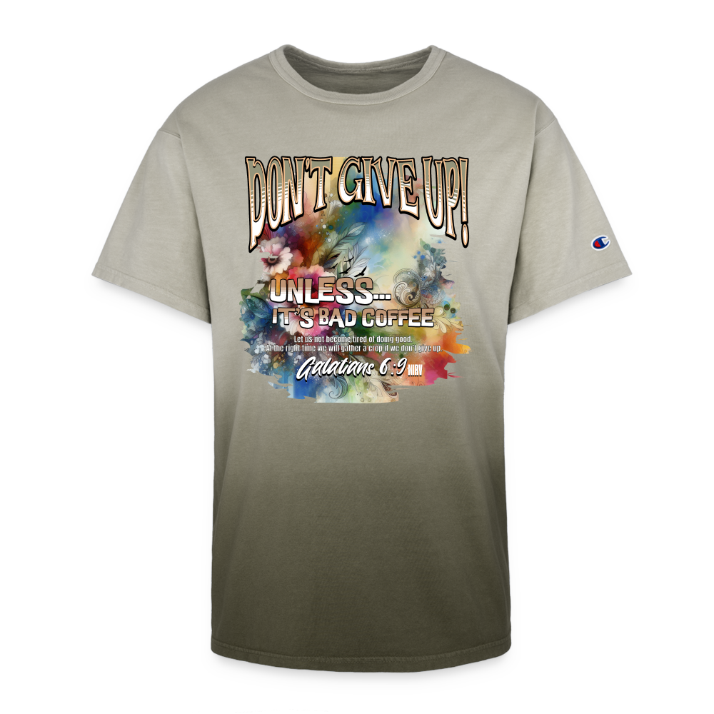 CDG - Don't Give Up! - Champion Dip Dye T-shirt [Ladies] - army ombre