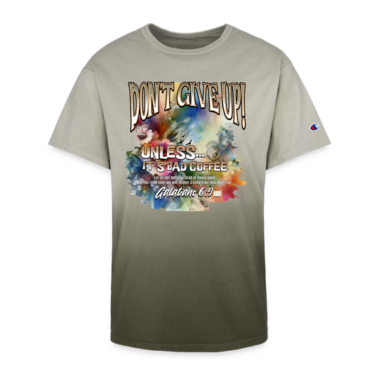 CDG - Don't Give Up! - Champion Dip Dye T-shirt [Ladies] - army ombre