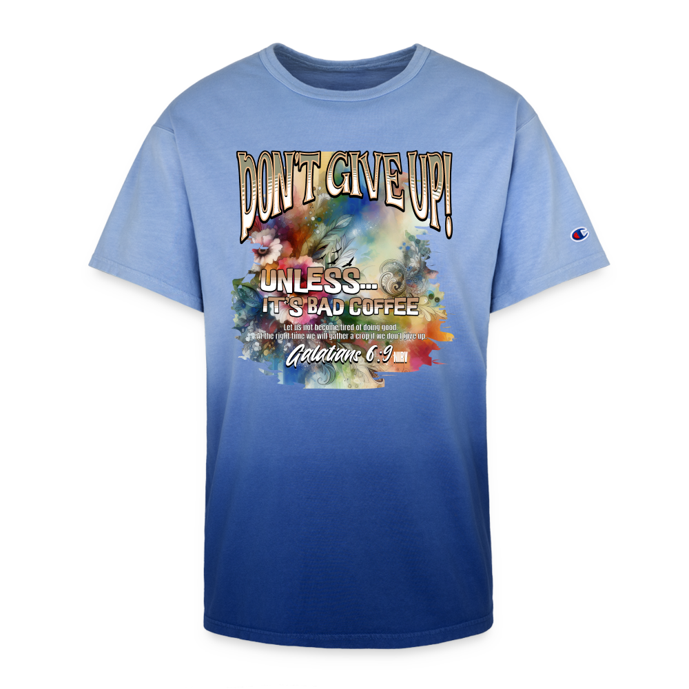 CDG - Don't Give Up! - Champion Dip Dye T-shirt [Ladies] - royal ombre